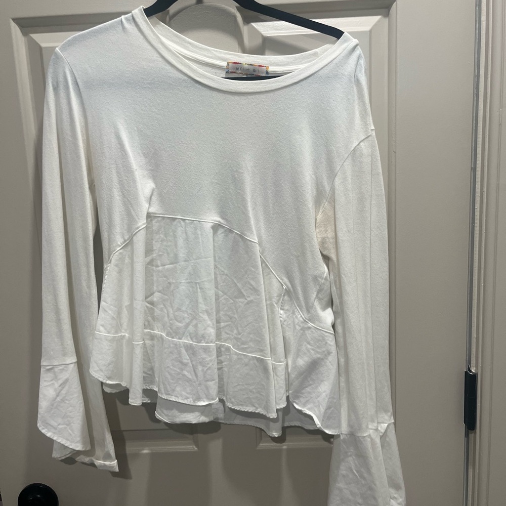 Flowy White Women's Blouse